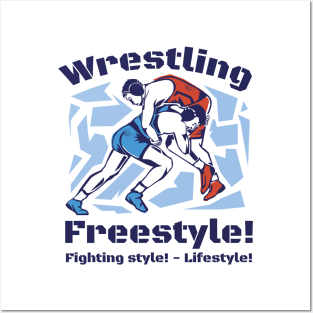 Freestyle wrestling sport Posters and Art